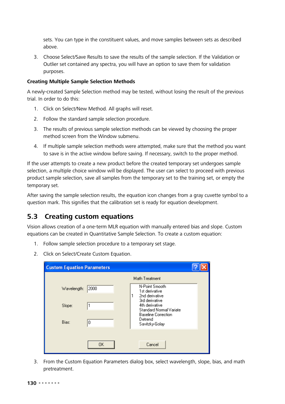 3 creating custom equations, Creating custom equations | Metrohm Vision Manual User Manual | Page 132 / 207