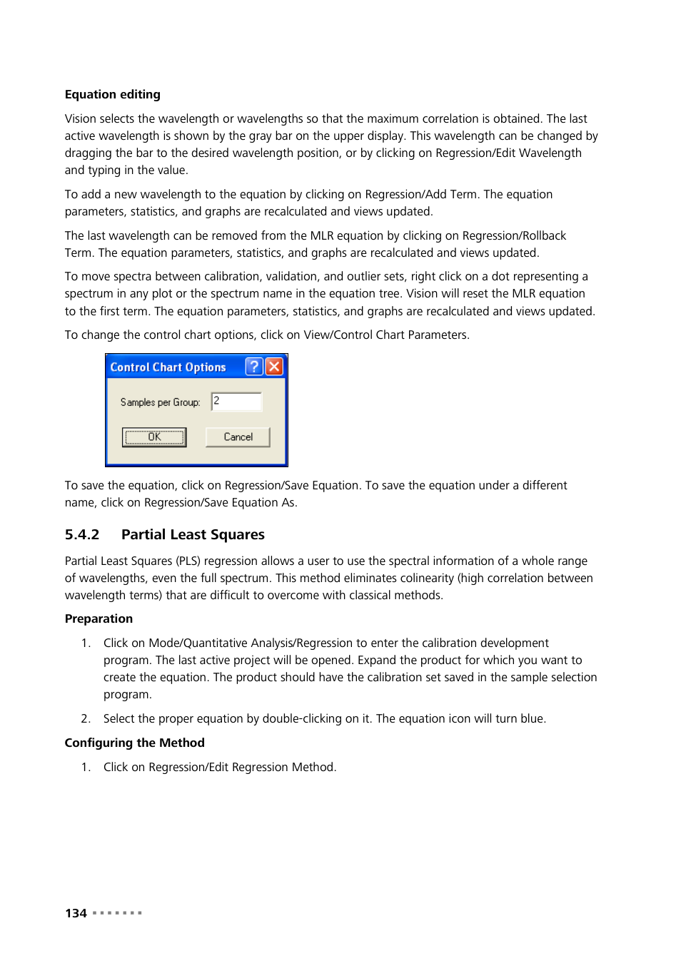 2 partial least squares, Partial least squares | Metrohm Vision Manual User Manual | Page 136 / 207