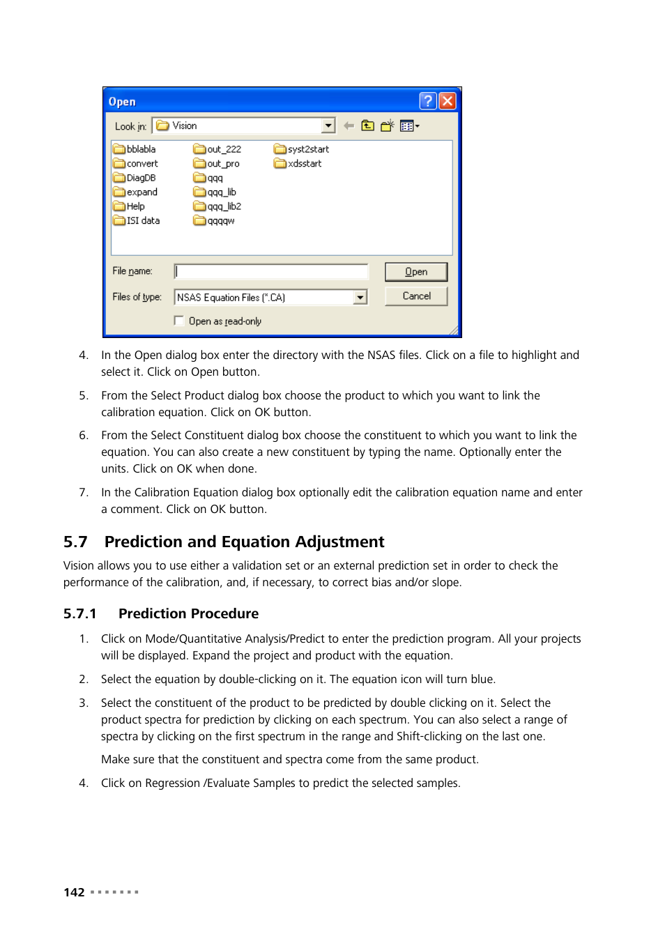 7 prediction and equation adjustment, 1 prediction procedure, Prediction and equation adjustment | Prediction procedure | Metrohm Vision Manual User Manual | Page 144 / 207