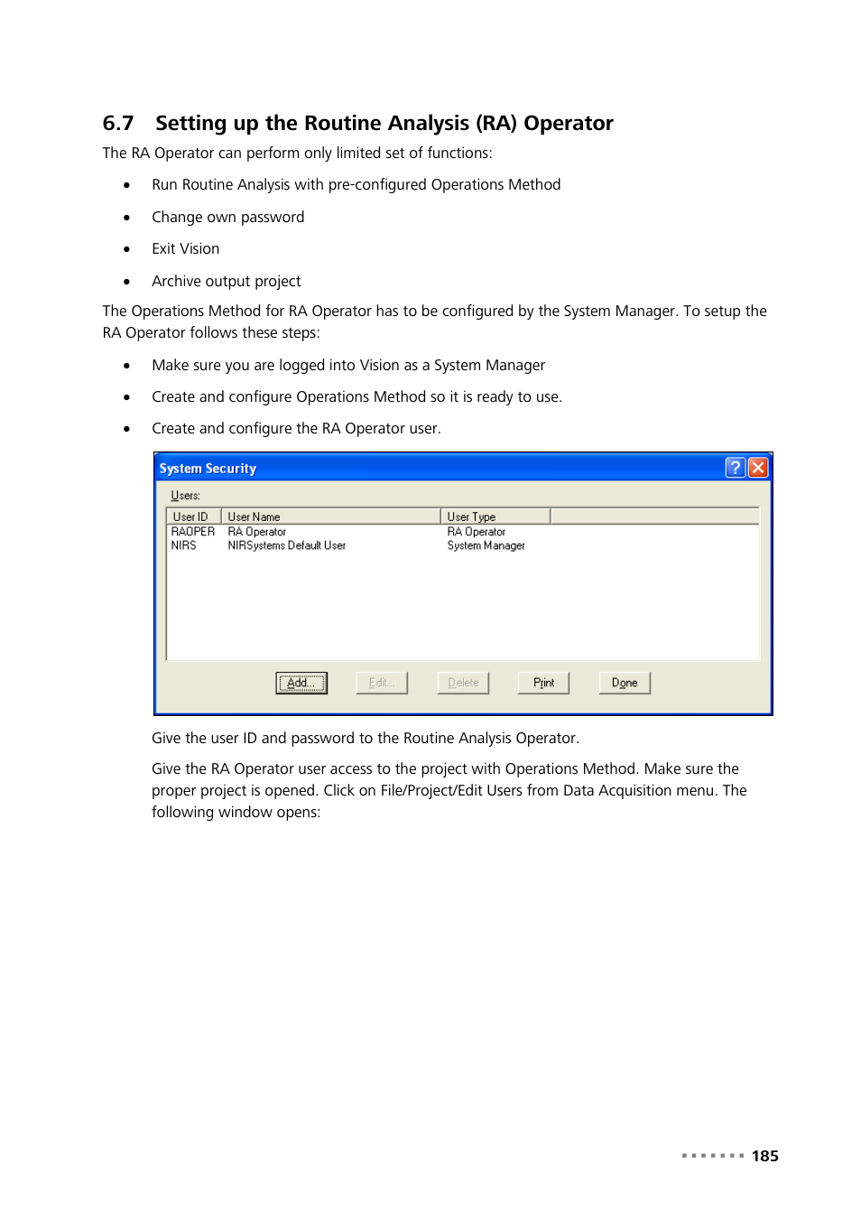 7 setting up the routine analysis (ra) operator, Setting up the routine analysis (ra) operator | Metrohm Vision Manual User Manual | Page 187 / 207