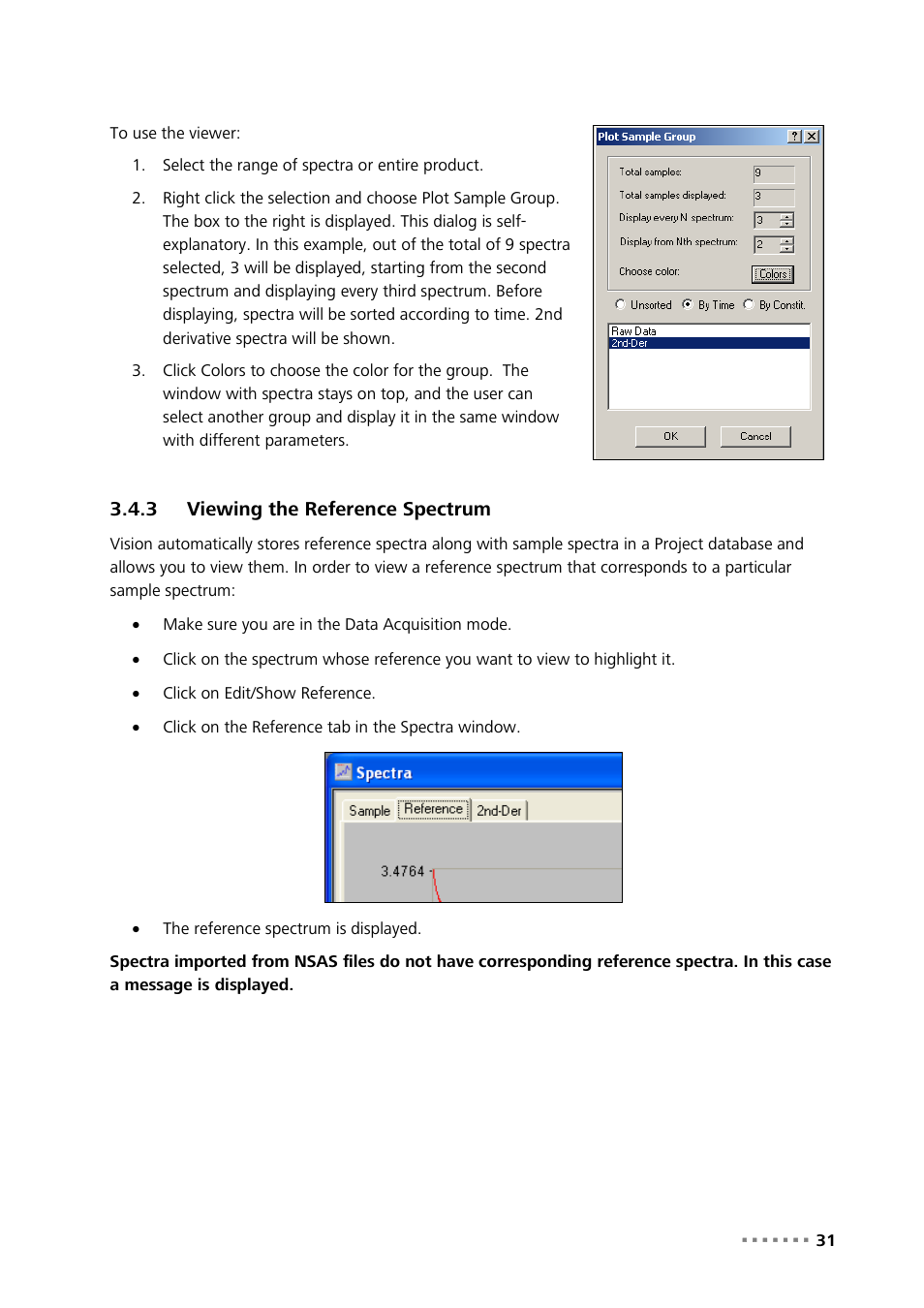 3 viewing the reference spectrum, Viewing the reference spectrum | Metrohm Vision Manual User Manual | Page 33 / 207