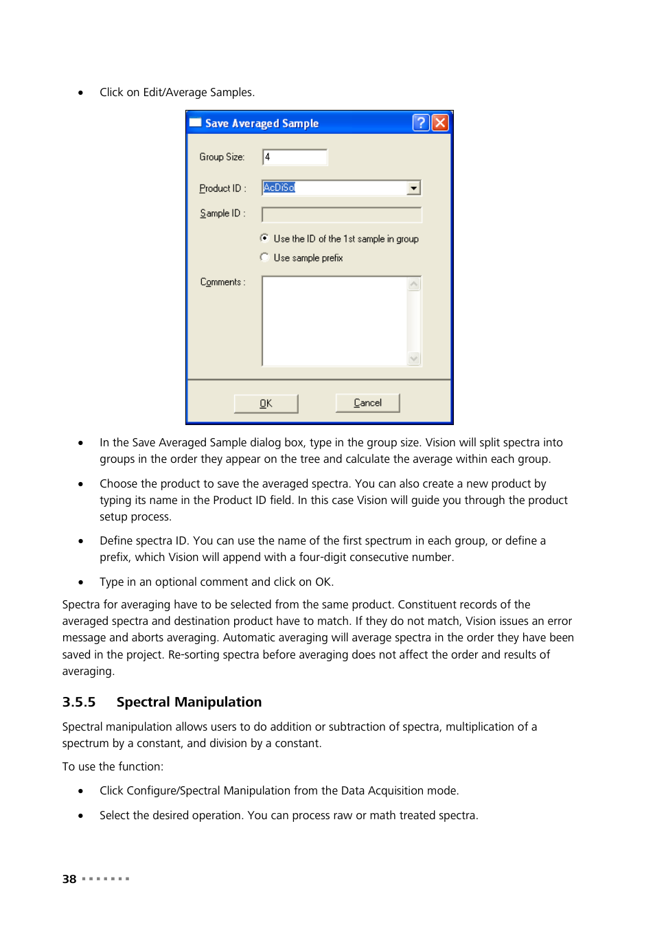 5 spectral manipulation, Spectral manipulation | Metrohm Vision Manual User Manual | Page 40 / 207