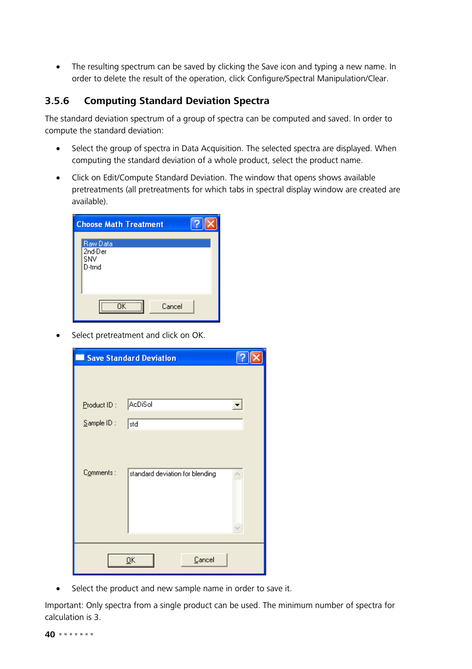 6 computing standard deviation spectra, Computing standard deviation spectra | Metrohm Vision Manual User Manual | Page 42 / 207