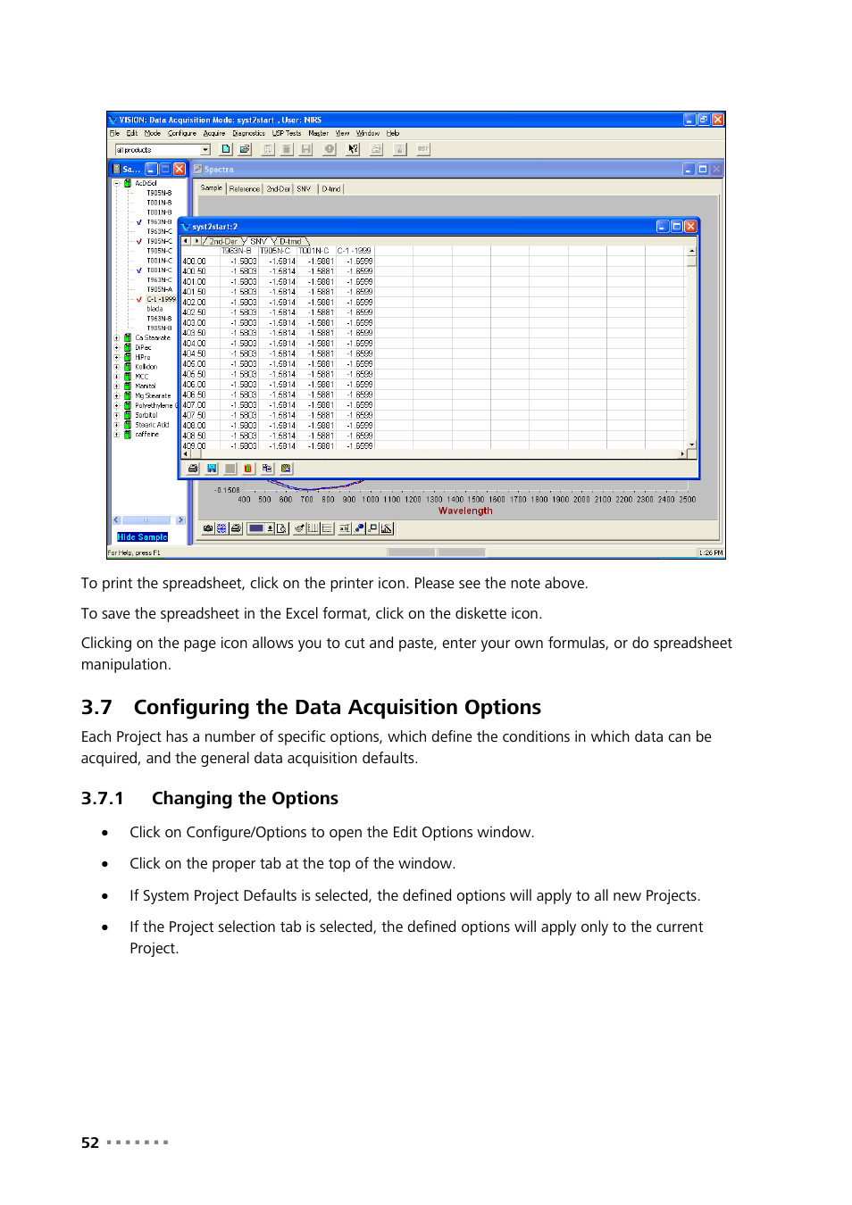 7 configuring the data acquisition options, 1 changing the options, Configuring the data acquisition options | Changing the options | Metrohm Vision Manual User Manual | Page 54 / 207