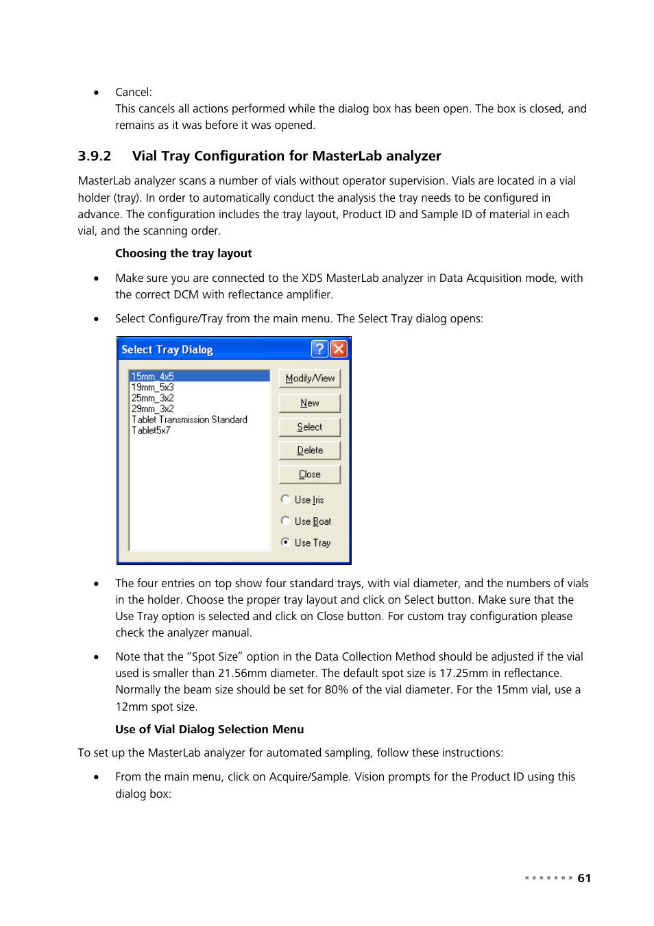 2 vial tray configuration for masterlab analyzer, Vial tray configuration for masterlab analyzer | Metrohm Vision Manual User Manual | Page 63 / 207