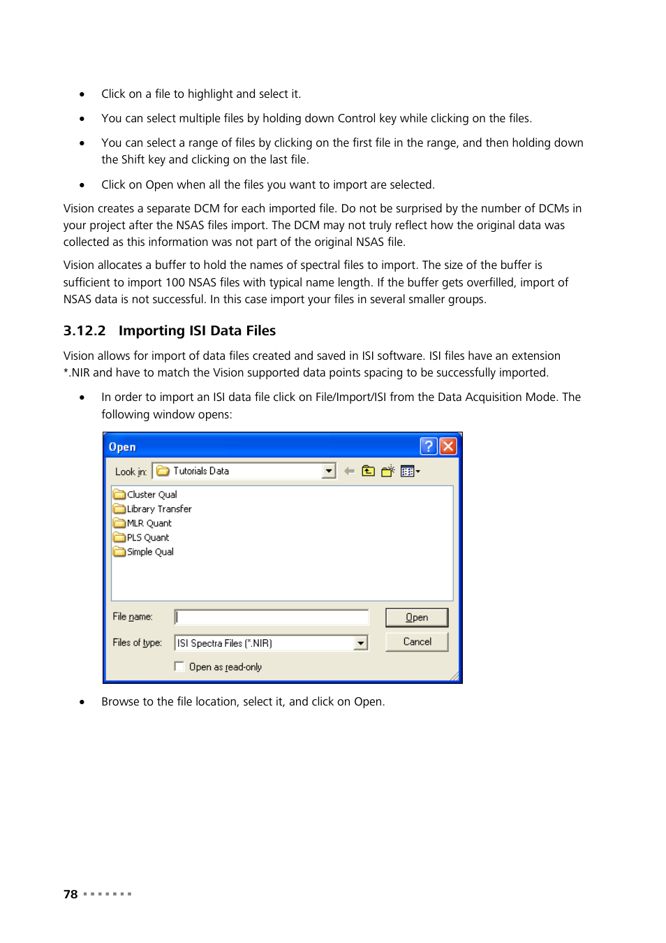 2 importing isi data files, Importing isi data files | Metrohm Vision Manual User Manual | Page 80 / 207