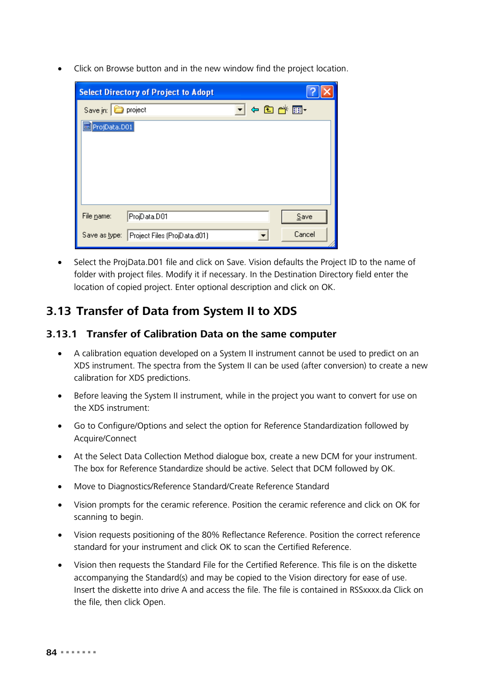 13 transfer of data from system ii to xds, Transfer of data from system ii to xds, Transfer of calibration data on the same computer | Metrohm Vision Manual User Manual | Page 86 / 207