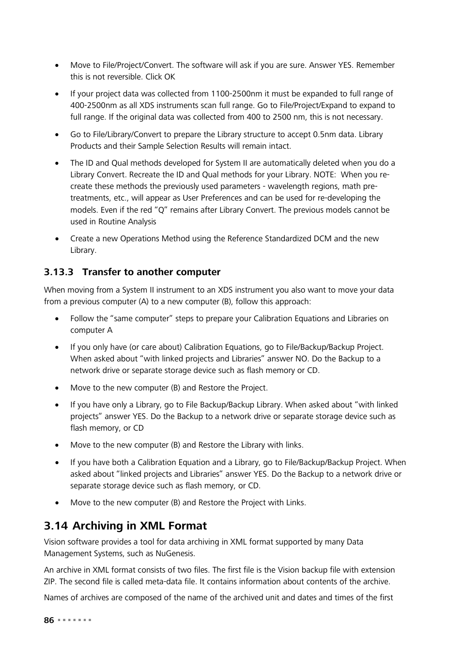 3 transfer to another computer, 14 archiving in xml format, Transfer to another computer | Archiving in xml format | Metrohm Vision Manual User Manual | Page 88 / 207