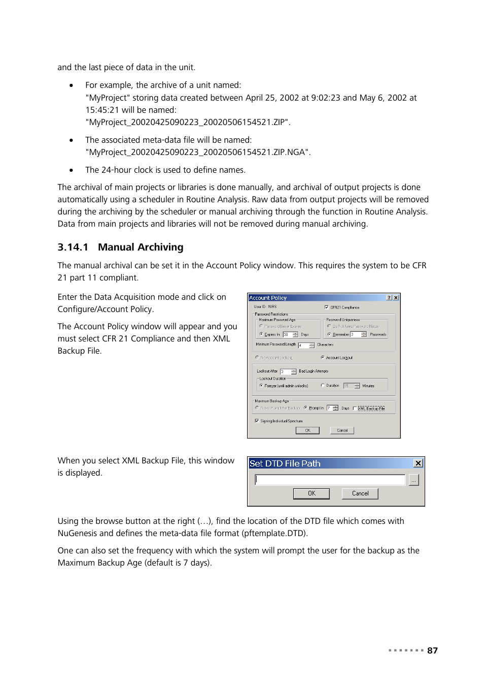 1 manual archiving, Manual archiving | Metrohm Vision Manual User Manual | Page 89 / 207