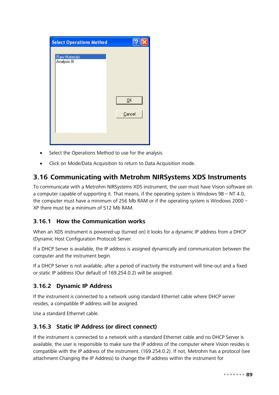 1 how the communication works, 2 dynamic ip address, 3 static ip address (or direct connect) | How the communication works, Dynamic ip address, Static ip address (or direct connect) | Metrohm Vision Manual User Manual | Page 91 / 207