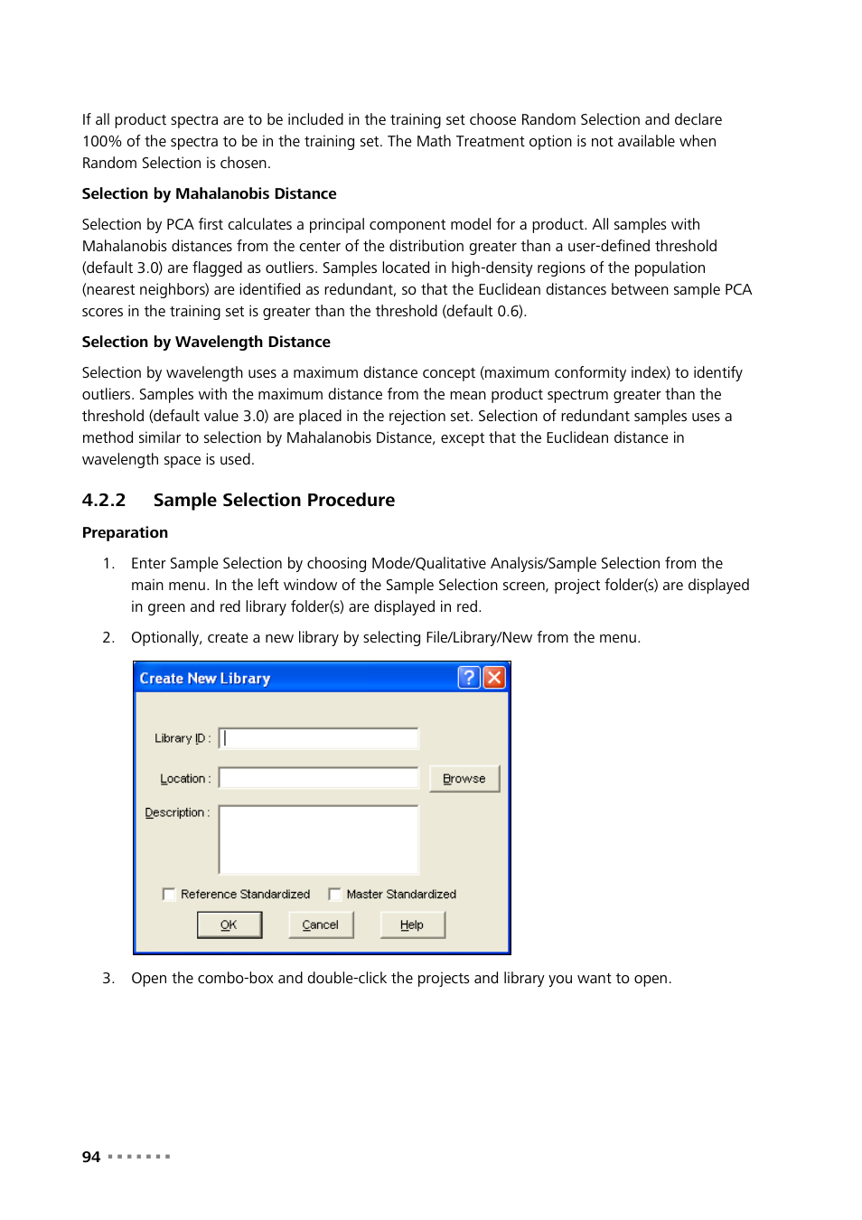 2 sample selection procedure, Sample selection procedure | Metrohm Vision Manual User Manual | Page 96 / 207