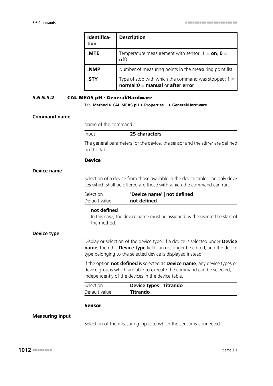 2 cal meas ph - general/hardware | Metrohm tiamo 2.1 Manual User Manual | Page 1026 / 1532