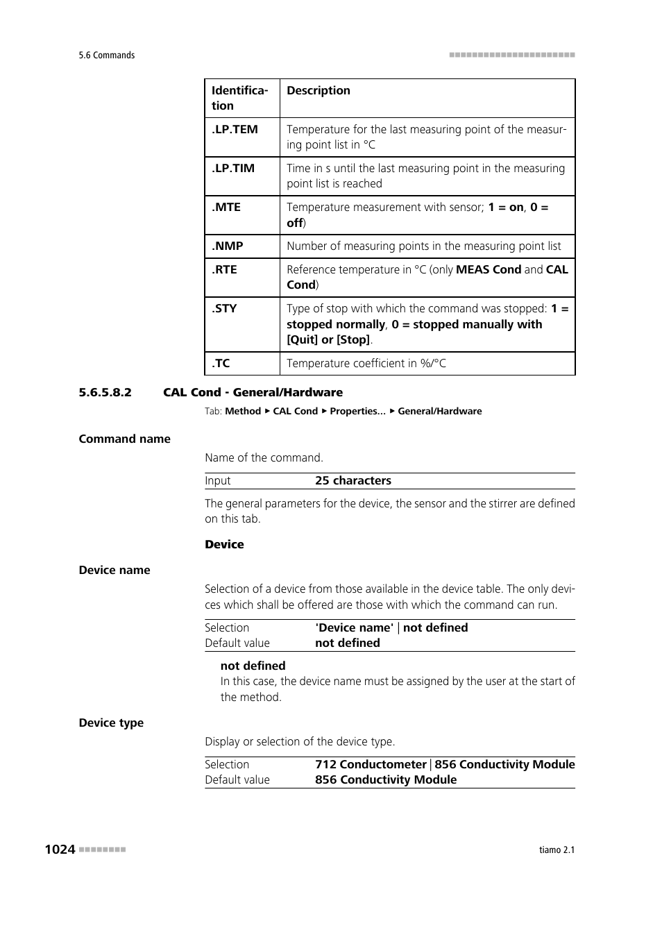 2 cal cond - general/hardware | Metrohm tiamo 2.1 Manual User Manual | Page 1038 / 1532