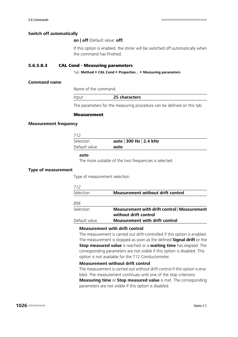 3 cal cond - measuring parameters | Metrohm tiamo 2.1 Manual User Manual | Page 1040 / 1532