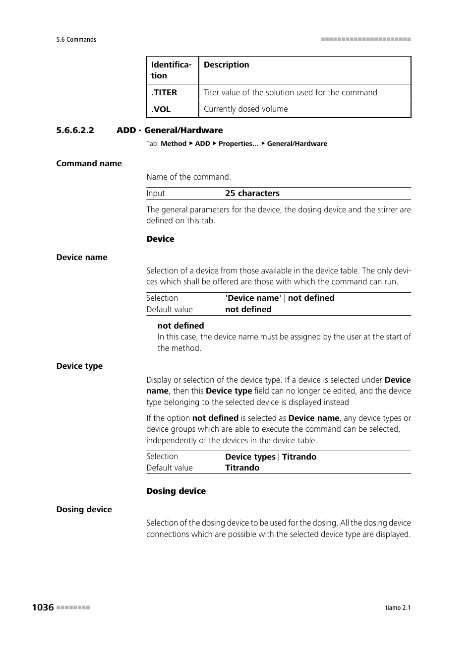 2 add - general/hardware | Metrohm tiamo 2.1 Manual User Manual | Page 1050 / 1532