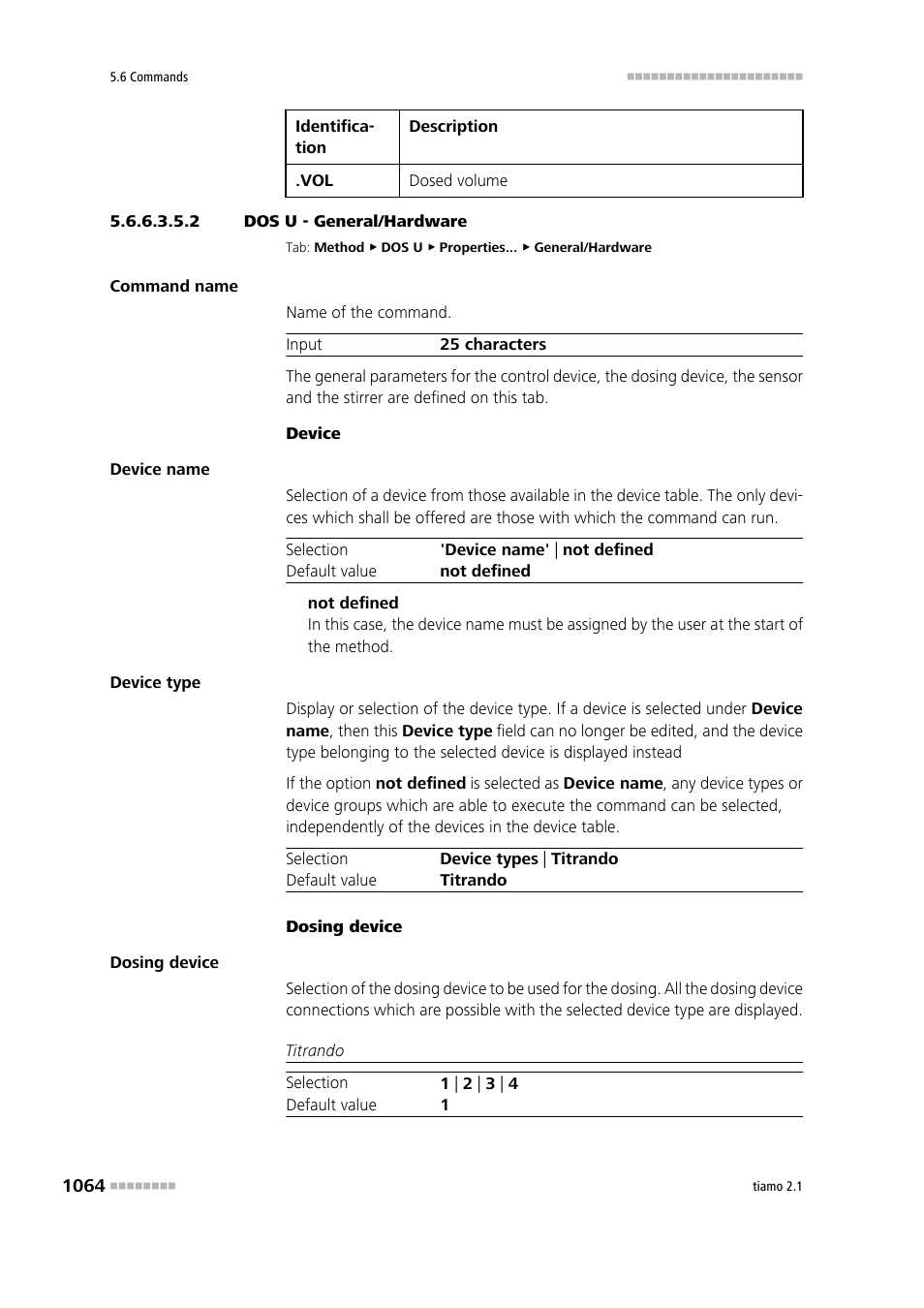 2 dos u - general/hardware, General/hardware | Metrohm tiamo 2.1 Manual User Manual | Page 1078 / 1532