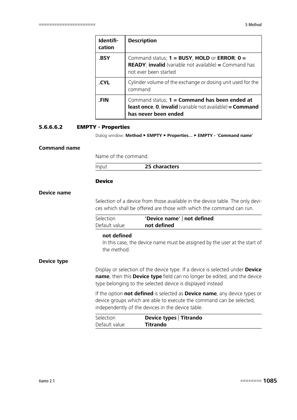 2 empty - properties | Metrohm tiamo 2.1 Manual User Manual | Page 1099 / 1532