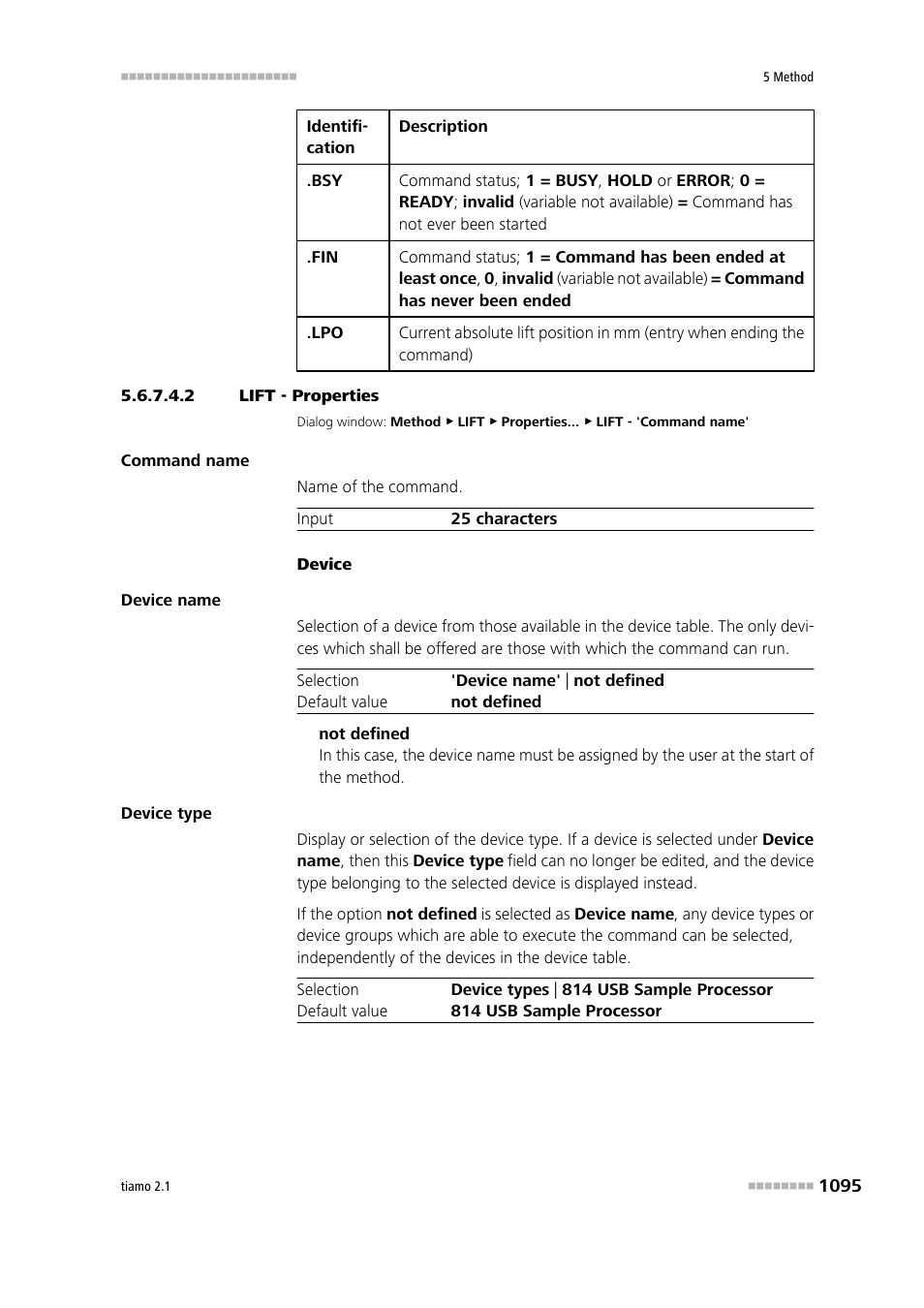 2 lift - properties | Metrohm tiamo 2.1 Manual User Manual | Page 1109 / 1532