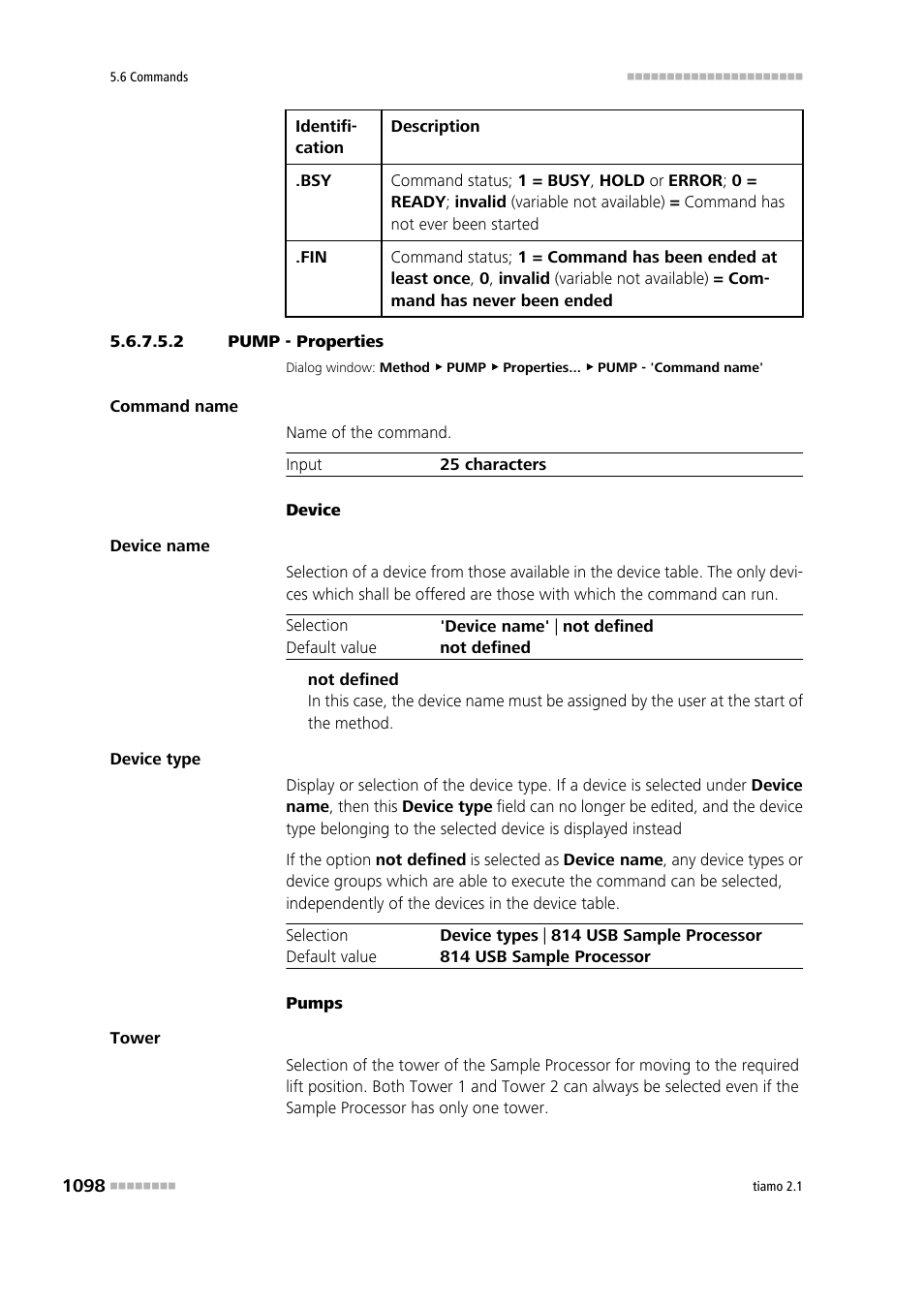 2 pump - properties | Metrohm tiamo 2.1 Manual User Manual | Page 1112 / 1532