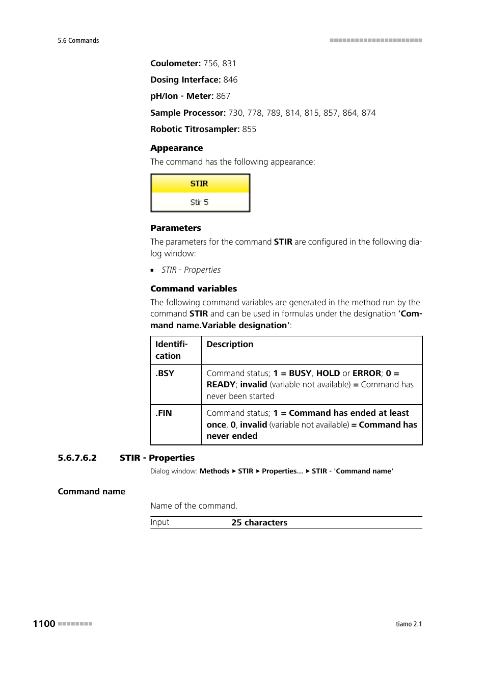 2 stir - properties | Metrohm tiamo 2.1 Manual User Manual | Page 1114 / 1532