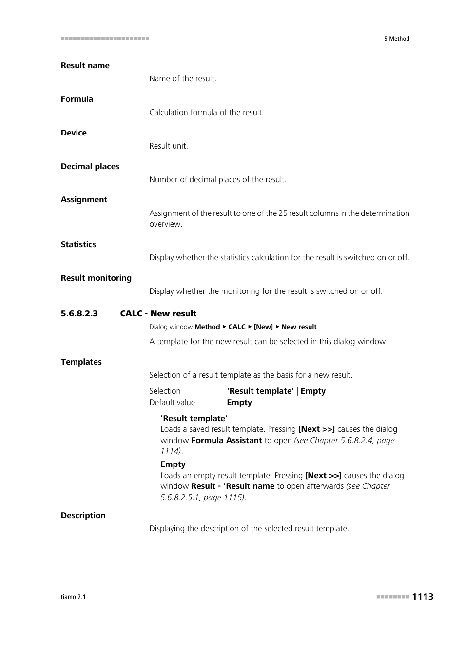 3 calc - new result | Metrohm tiamo 2.1 Manual User Manual | Page 1127 / 1532