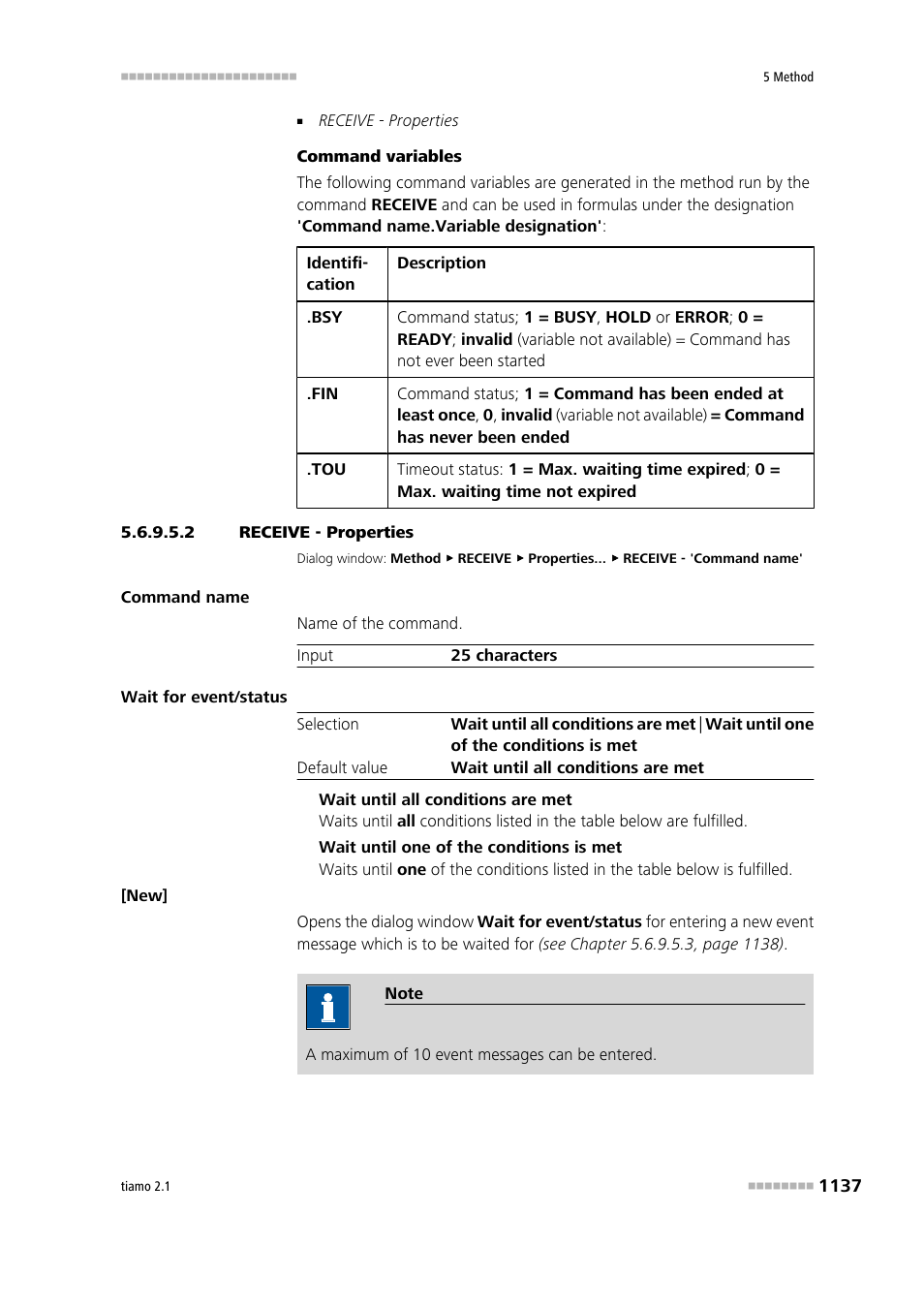 2 receive - properties | Metrohm tiamo 2.1 Manual User Manual | Page 1151 / 1532