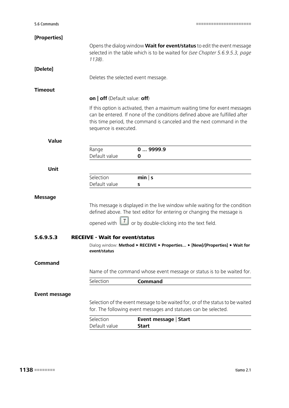 3 receive - wait for event/status | Metrohm tiamo 2.1 Manual User Manual | Page 1152 / 1532