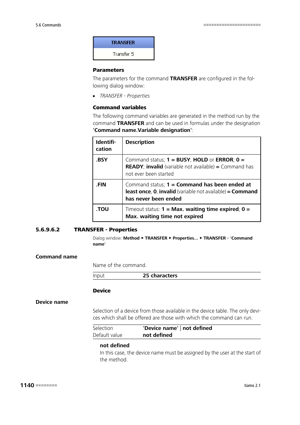 2 transfer - properties | Metrohm tiamo 2.1 Manual User Manual | Page 1154 / 1532