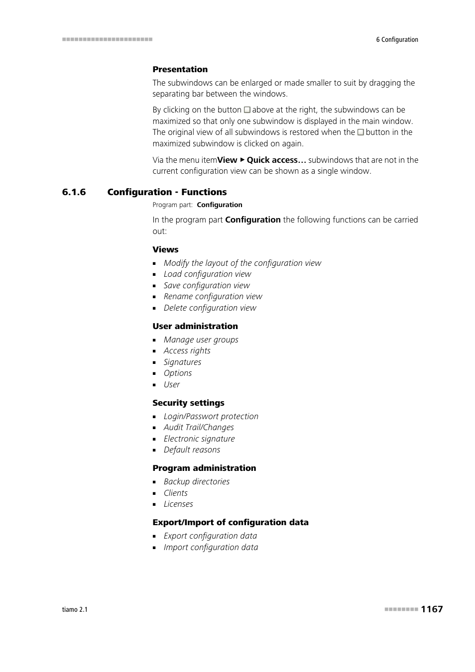 6 configuration - functions, Configuration - functions 7 | Metrohm tiamo 2.1 Manual User Manual | Page 1181 / 1532