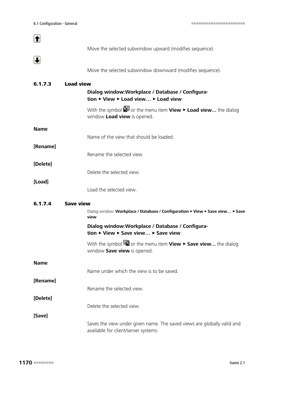 3 load view, 4 save view | Metrohm tiamo 2.1 Manual User Manual | Page 1184 / 1532