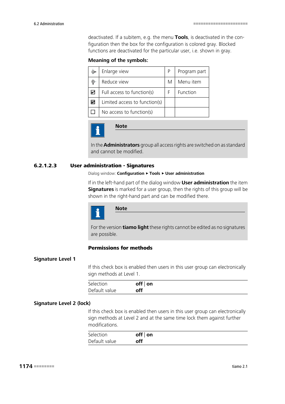 3 user administration - signatures, Signatures, Define signature rights for user groups | Metrohm tiamo 2.1 Manual User Manual | Page 1188 / 1532