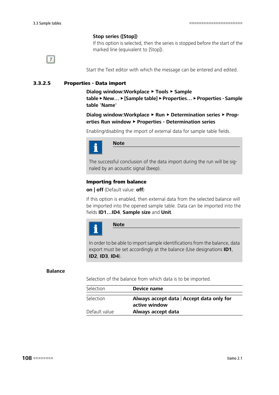 5 properties - data import, Properties - data import | Metrohm tiamo 2.1 Manual User Manual | Page 122 / 1532