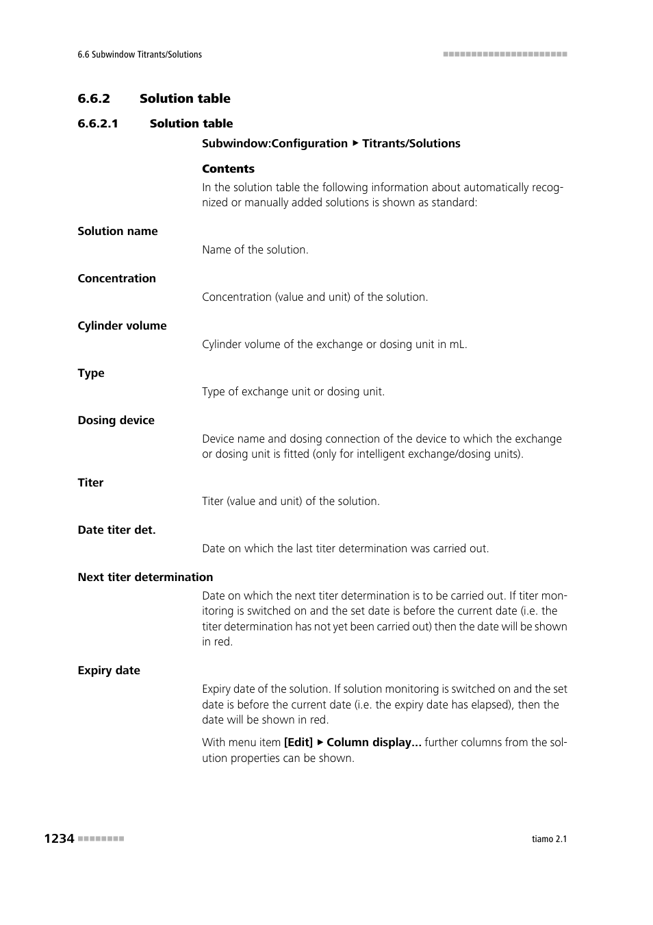 2 solution table, 1 solution table, Solution table 4 | Metrohm tiamo 2.1 Manual User Manual | Page 1248 / 1532