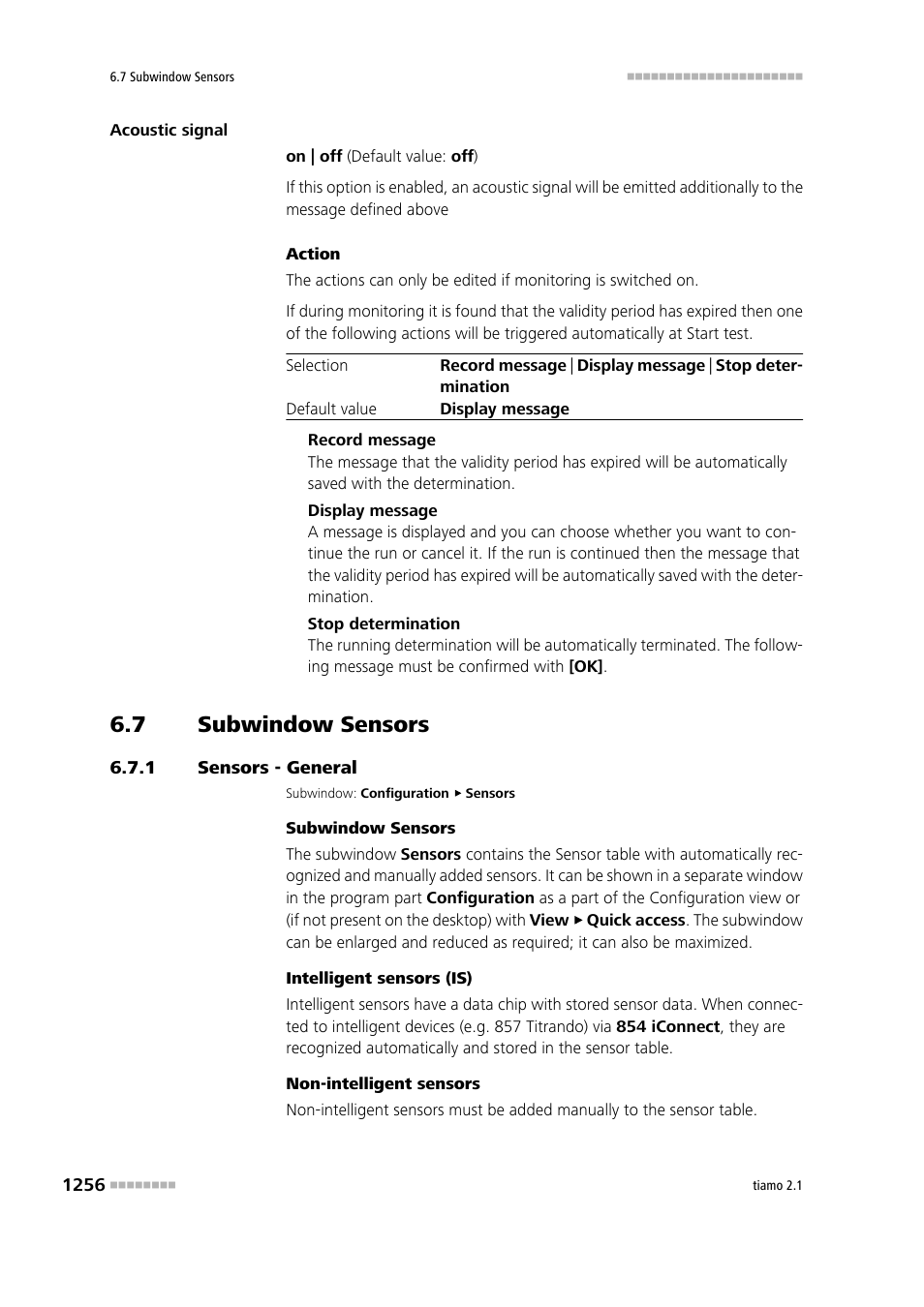 7 subwindow sensors, 1 sensors - general, Subwindow sensors 6 | Sensors - general 6, Sensors | Metrohm tiamo 2.1 Manual User Manual | Page 1270 / 1532