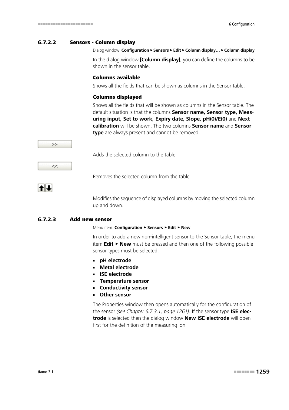 2 sensors - column display, 3 add new sensor | Metrohm tiamo 2.1 Manual User Manual | Page 1273 / 1532