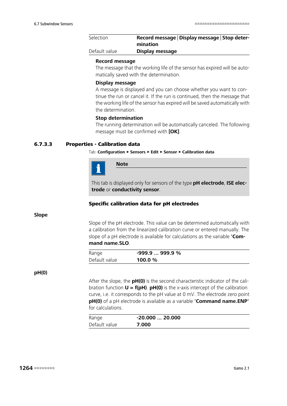 3 properties - calibration data, Calibration data | Metrohm tiamo 2.1 Manual User Manual | Page 1278 / 1532