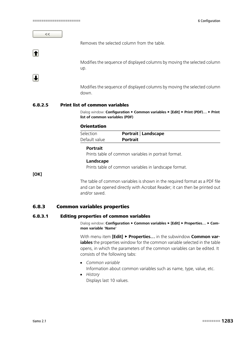 5 print list of common variables, 3 common variables properties, 1 editing properties of common variables | Common variables properties 3 | Metrohm tiamo 2.1 Manual User Manual | Page 1297 / 1532