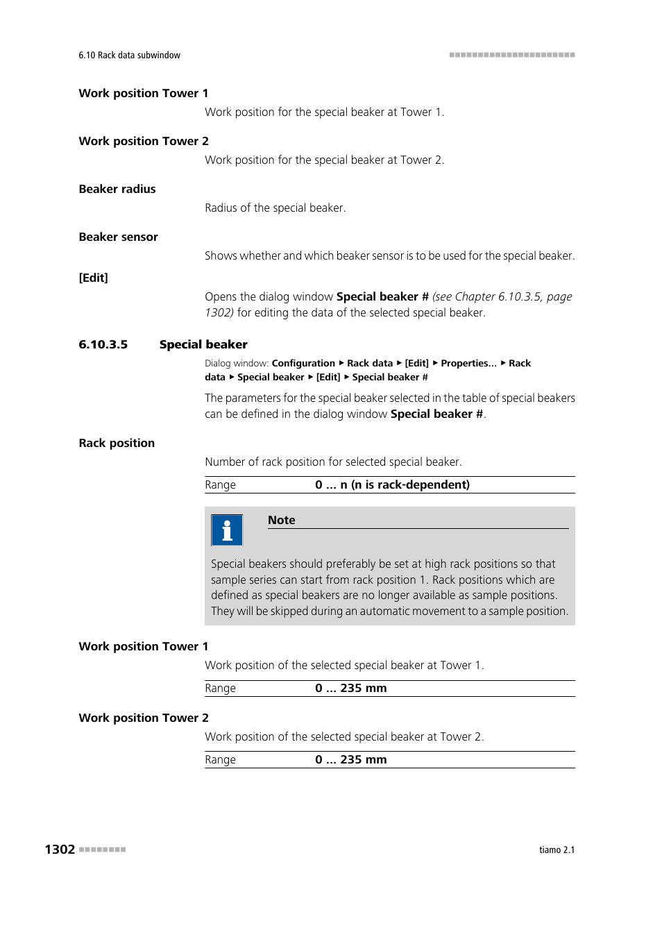 5 special beaker | Metrohm tiamo 2.1 Manual User Manual | Page 1316 / 1532