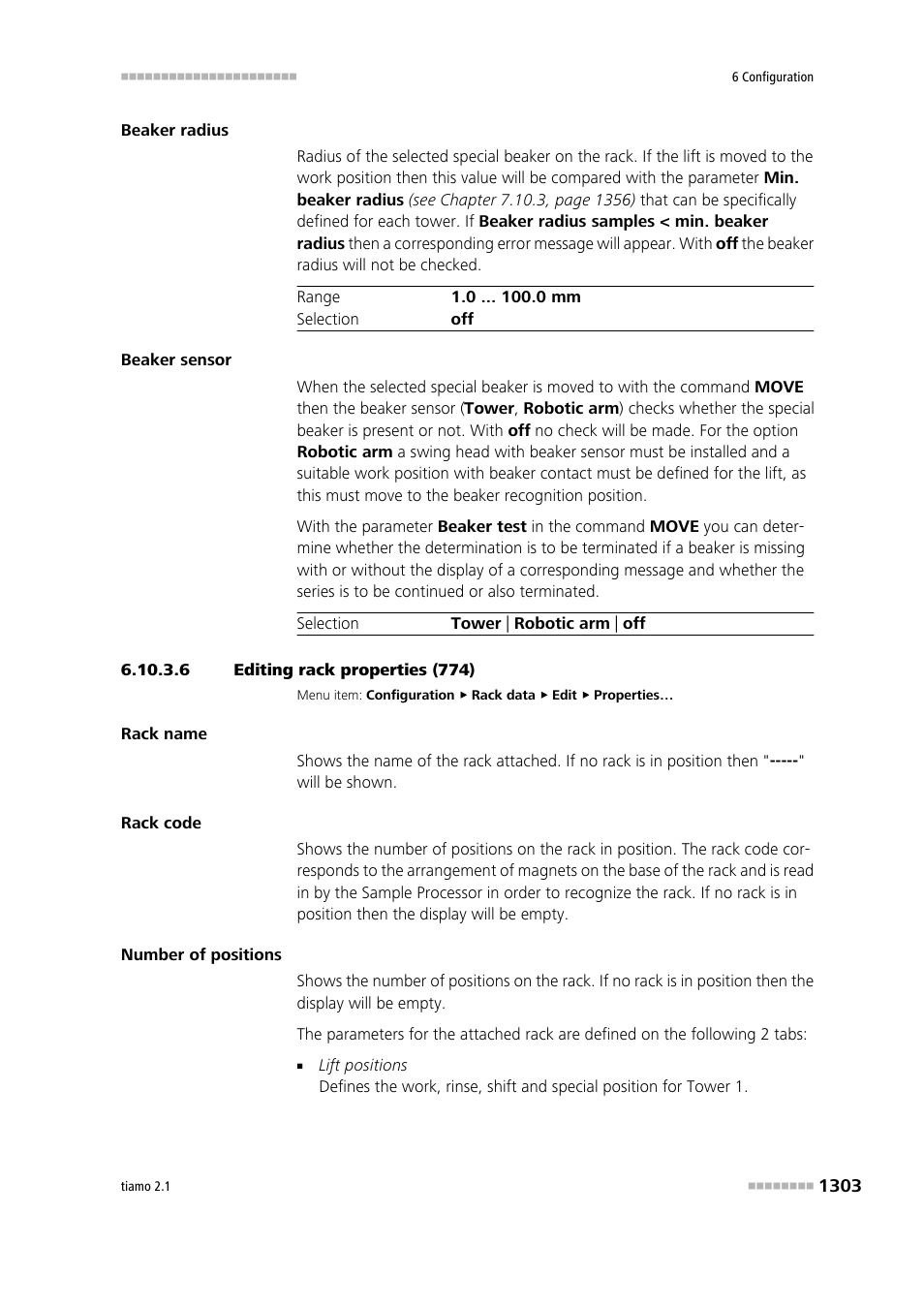 6 editing rack properties (774) | Metrohm tiamo 2.1 Manual User Manual | Page 1317 / 1532