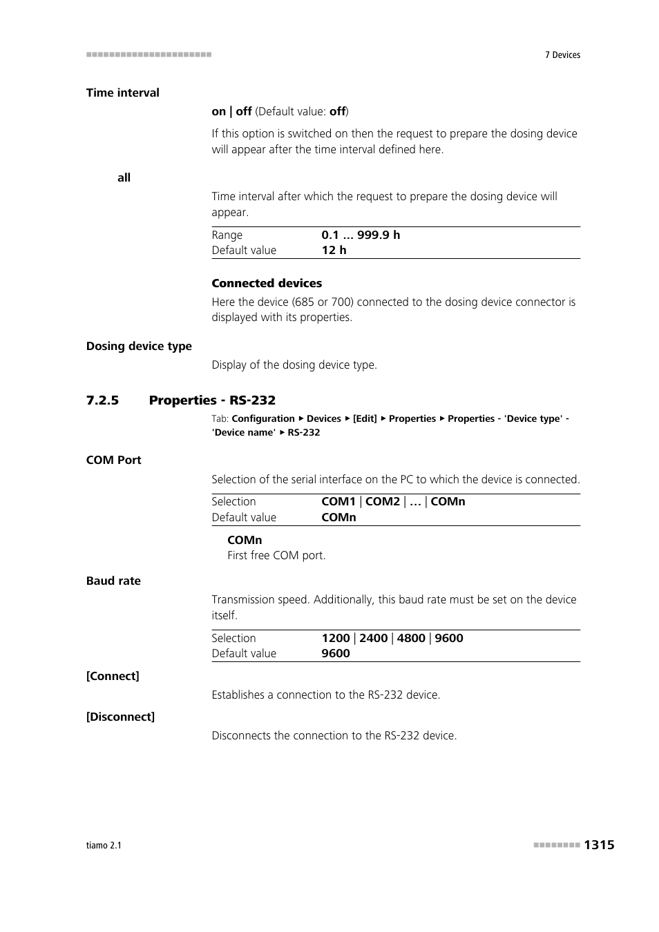 5 properties - rs-232, Properties - rs-232 5, Properties - rs-232 9 | Properties - rs-232 3, Properties - rs-232 2, Properties - rs-232 0, Rs-232 | Metrohm tiamo 2.1 Manual User Manual | Page 1329 / 1532