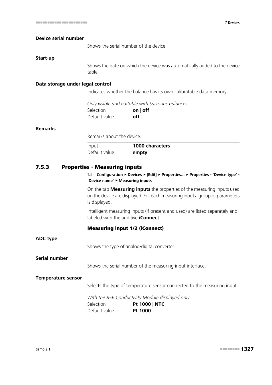 3 properties - measuring inputs | Metrohm tiamo 2.1 Manual User Manual | Page 1341 / 1532