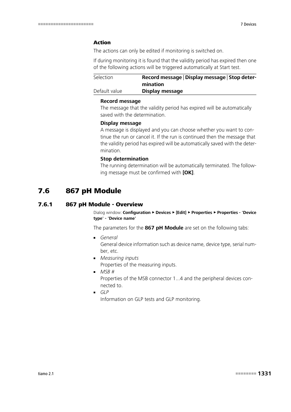 6 867 ph module, 1 867 ph module - overview, 867 ph module 1 | 867 ph module - overview 1, 867 ph module | Metrohm tiamo 2.1 Manual User Manual | Page 1345 / 1532