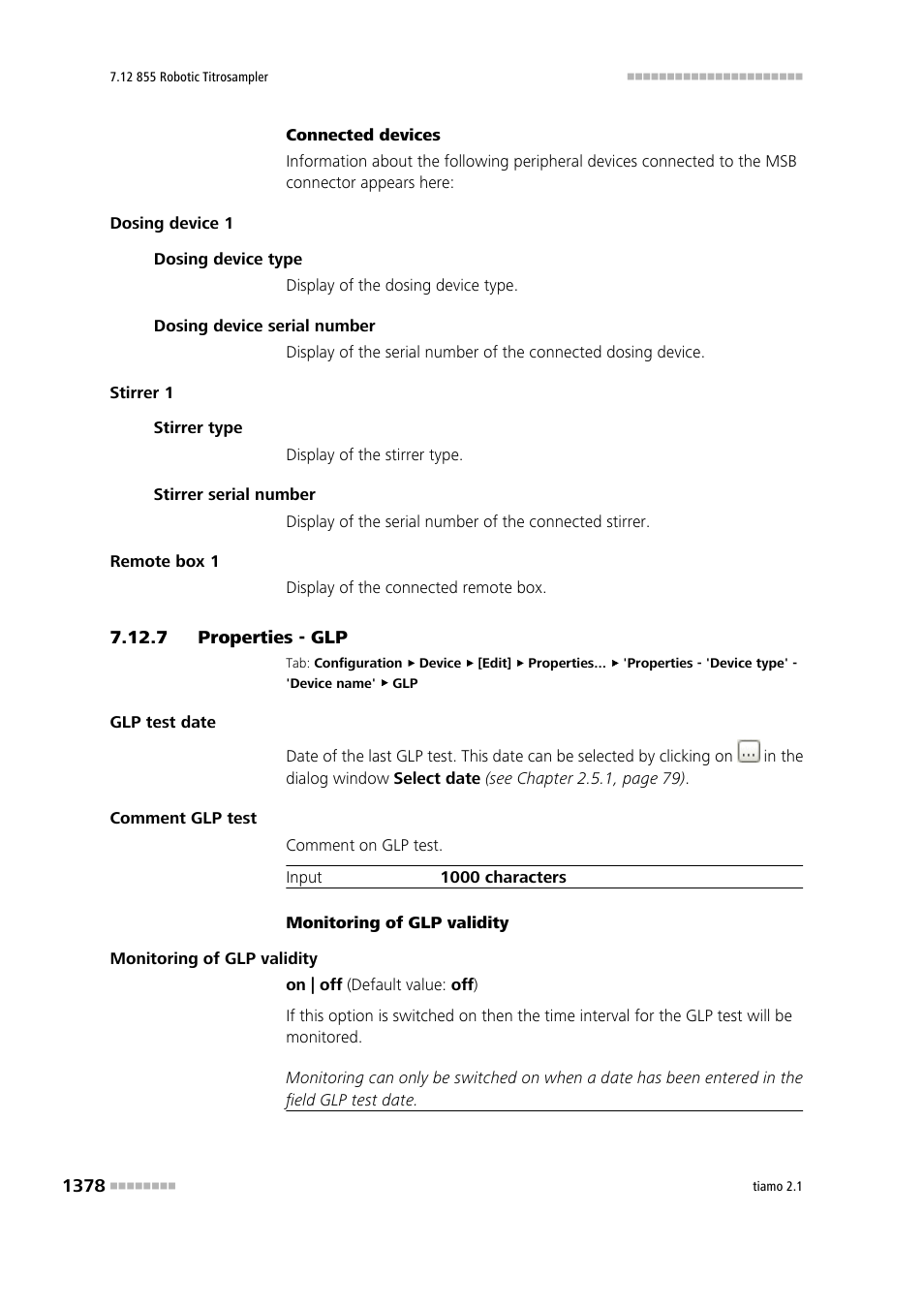 7 properties - glp | Metrohm tiamo 2.1 Manual User Manual | Page 1392 / 1532