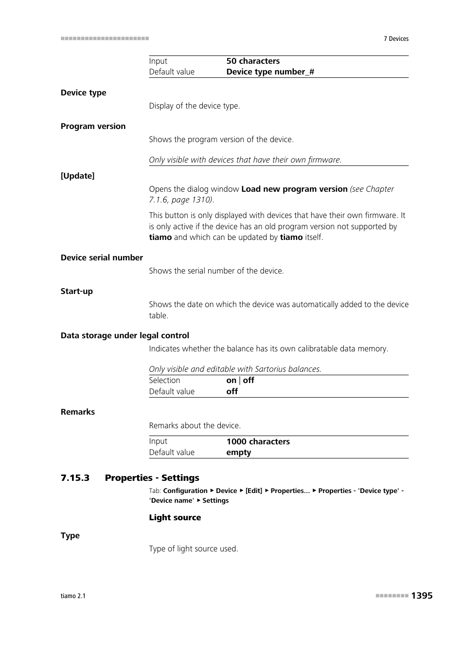 3 properties - settings, Properties - settings 5, Settings | Metrohm tiamo 2.1 Manual User Manual | Page 1409 / 1532