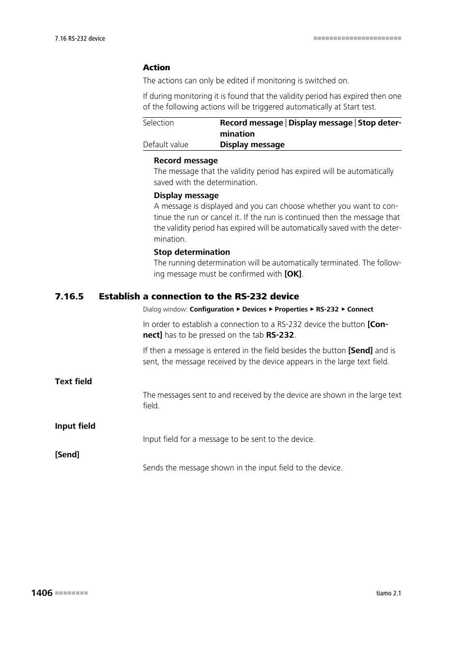 5 establish a connection to the rs-232 device, Establish a connection to the rs-232 device 6 | Metrohm tiamo 2.1 Manual User Manual | Page 1420 / 1532