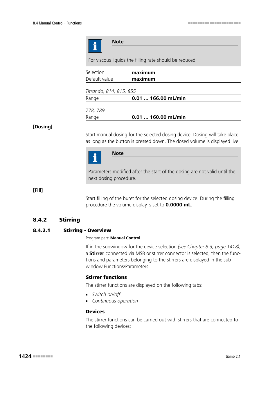 2 stirring, 1 stirring - overview, Stirring 4 | Metrohm tiamo 2.1 Manual User Manual | Page 1438 / 1532