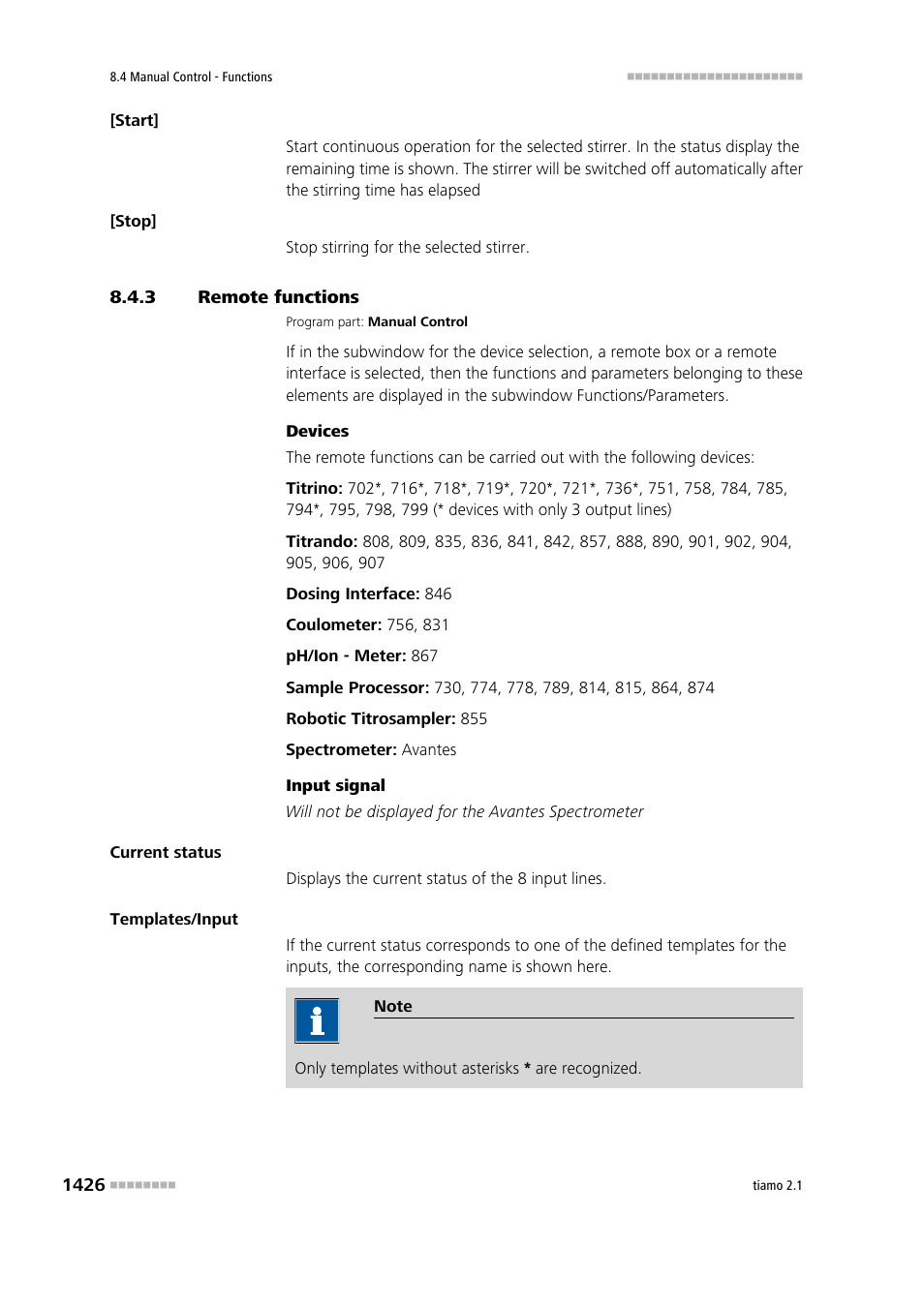 3 remote functions, Remote functions 6 | Metrohm tiamo 2.1 Manual User Manual | Page 1440 / 1532