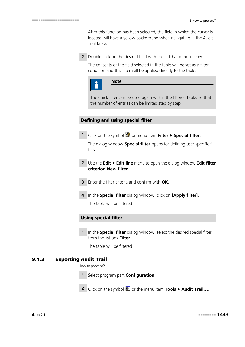 3 exporting audit trail, Exporting audit trail 3 | Metrohm tiamo 2.1 Manual User Manual | Page 1457 / 1532