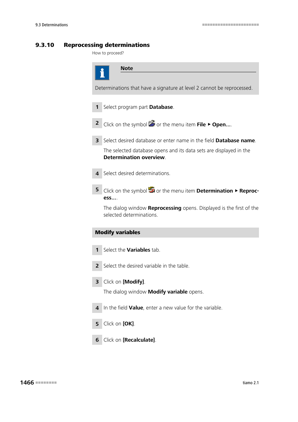 10 reprocessing determinations, Reprocessing determinations 6 | Metrohm tiamo 2.1 Manual User Manual | Page 1480 / 1532