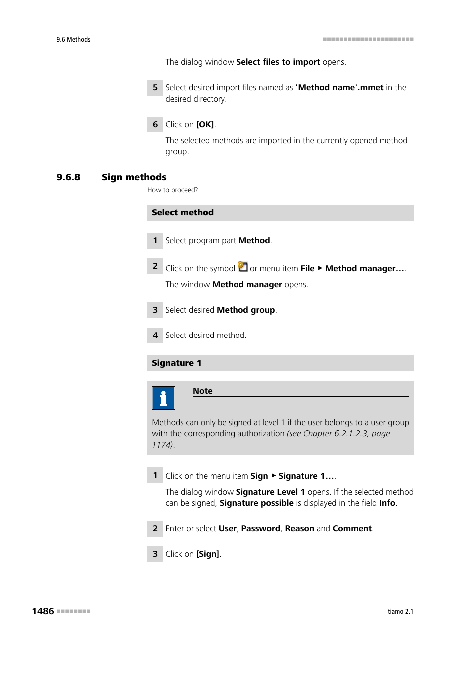 8 sign methods, Sign methods 6 | Metrohm tiamo 2.1 Manual User Manual | Page 1500 / 1532